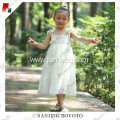 JannyBB white embroidery eyelet lace girls dress